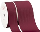 【Zofrud】バーガンディグログランリボン 2巻セット – 合計18メートル（25mm幅、50mm幅 × 各9M）– ソーイング、ギフト包装、クラフト、ウェディング装飾に最適