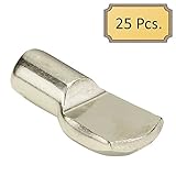 7 mm「スプーン」スタイルキャビネットシェルフサポートペグ 25 シルバー SS-Spn-7mm-PN-25