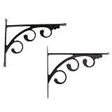 Perfk ３サイズ選べる　頑丈　ヨーロッパスタイル　I形　壁　シェルフブラケット　金属　ハンギングホルダー - 20×25cm