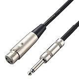 エレコム マイクケーブル 3m XLRプラグ-φ6.3 ブラック DH-XLR30BK