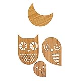Petit Collage プチコラージュ　木製 モビール ベビーギフト 出産祝い インテリア (ふくろうの親子 Owl Family)