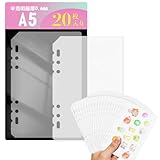 Ｈ・Ｋ シール台紙 a5 ppシートリフィル 6穴 a5バインダー用 シール帳 女の子 収納 半透明 替え紙 カード収納 デコ手帳 整理 推し活 (20枚セット)