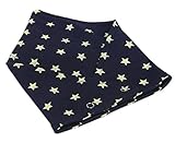 Nice Days（ナイス　ディズ）　韓国スタイル　赤ちゃんのトライアングルよだれかけ　星柄 (ネービー)