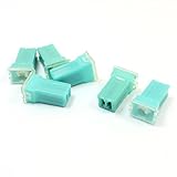 DealMux 6PCS 2ターミナル女性カートリッジPALヒューズライトブルーDC 32V 20A