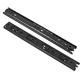 uxcell 引き出しスライド 完全伸展ボール ベアリング双方向スライド 線路レール ブラック 長さ300 mm 幅30 mm 容量45kg 1ペア