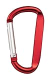 TRUSCO(トラスコ) カラビナ 線径8mmx80mm D型 レッド TKN880R
