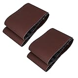 uxcell サンドペーパー サンディングベルト 2個入り ダークブラウン 砥粒 1520mmx200mm 100グリット