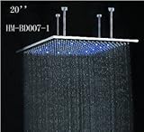 20インチステンレススチールシャワーヘッドLEDライトの色変更