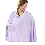 MOTHER'S ARMS 多機能授乳ポンチョ ケープマフラー (パープル（開放孔）)