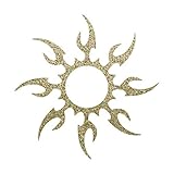 Sticker Shop Haru トライバル ステッカー 太陽 10cm ゴールドラメ