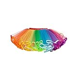 Baby Girls Rainbow Bubble Skirt Crinoline Frilly Dance Tutu Tulle Princess Dress Colorful [並行輸入品]