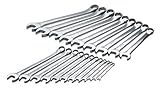 SK 86049 SuperKrome 21 Piece 12 Point 1/4-Inch to 1-1/2-Inch Long Pattern Combination Wrench Set [並行