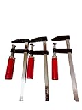 F型クランプ A型クリップ 各3個 セット 木工 大工 工具 DIY 家具 接着 (F型クランプ3個+A型クリップ3個)