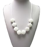 Silicone Teething Necklace - by Modern Ohana - BPA Free, Silicone Jewelry for Mom and Baby [Diamond 