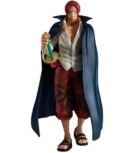 Banpresto Action Figure Shanks One Piece: 17 Cm, PVC, Battle Record Collection, Con Base - 3