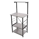 UNE BONNE(ウネボネ) レンジ台 レンジ キッチン器具 収納 おしゃれ シンプル 使い分け 収納スペース ダークグレーオーク