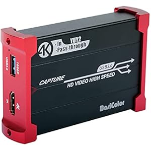 Basicolor キャプチャーボード 4K30FPSパススルー対応 キャプチャーボードSwitch対応1080P 60FPS キャプチャー ビデオキャプチャー USB3.0高速伝送 ゲームキャプチャー ドライバー不要 Switch PS4 PS3 Xbox Wii Uゲーム録画 実況HDMIビデオ録画用