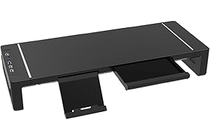 モニター台,引き出し付き人間工学デスクオーガナイザー,パソコン用モニタースタンド - レストラン・アパート・ご家庭・寮・ホテルで活躍