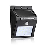 Lifbetter 16 LED ソーラーライト 人感センサーライト壁掛けソーラー充電式 省エネ 防水 防犯 玄関 屋外 (1点セット)