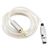 Youkamoo 3.5mm 8コア シルバーメッキ 編組 交換用アップグレードケーブル AKG Q701 K240 K240S K702 K141 K171 K181 K271s M220 パイオニア HDJ-2000 ヘッドホン 10フィート