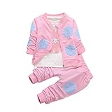 (プタス)Putars ベビー服 子供服 上下セット パーカー Tシャツ 三点セット 女の子 長袖 花柄 可愛い 秋 冬 スポーツ 運動会 旅行 記念日 プレゼント 12-36ヶ月