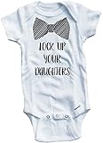 Baby Tee Time Boys ' Lock up your daughters one piece カラー: ホワイト