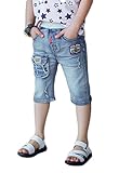 (チェリーレッド) CherryRed 子供 女の子 男の子 子供 ショートパンツ ハーフパンツ 夏物 デニム130 4#
