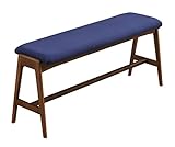 筑波産商 マフィンII 105ベンチ ウォールナット材 BL(ブルー)色カバー付 WAL/BK