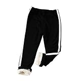 Hzjundasi 冬 男の子 女の子 弾性ウエスト ストレートレギンス 子供 側 ストライプ 厚い プラスベルベット Pants ユニセックス Children Cozy スポーツズボン