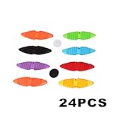 MolySun 24PCS多色磁気建物セット柔らかいビルディングブロック子供DIYおもちゃ曲げ可能なイニシエーションおもちゃ磁気教育玩具