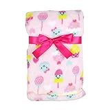 Baby Gear Plush Velboa Ultra Soft Baby Girls Blanket 30 x 40 Pink Candy Friends by Baby Gear