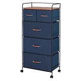 チェスト 4段 ネイビー 布製 深型 幅61×奥行38×高さ123cm NC60F-4NV