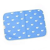 ビニールコーティング お食事マット クジラ柄(バレーン)ブルー