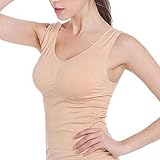 JCL 3D簡単ボディメイク 補正下着 シェイプアップ バストアップ バスト補正 スタイルアップ タンクトップ (M, ベージュ)