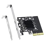 GLOTRENDS U3142C PCIe USB Type-c 拡張カード 2 ポート USB3.2 GEN2 (10Gbps) PCIEX4 接続 (PCIe3.0X2 帯域幅)