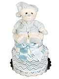 Sunshine Gift Baskets - Little Teddy Yellow Diaper Cake Gift Set by Sunshine Gift Baskets