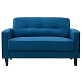 山善 ソファ 2人掛け 組立かんたん 幅115 ネイビー FRS-115(NV)