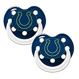 Indianapolis Colts Glow in Dark 2-Pack Baby Pacifier Set - NFL Infant Pacifiers by Baby Fanatic [並行輸