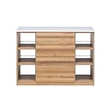 キッチンカウンター 完成品 幅120cm 木製 アルダー 北欧風 ナチュラル ウォールナット色 堀田木工所 (ナチュラル)