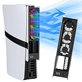 新型 PS5 Slim用 冷却ファン/PS5 Pro用 冷却ファン PS5スリム用 冷却ファン 自動温度検出 風速調整可能 3段階風速調整 LEDライト USB 3.0 低騒音 冷却ファン 急速冷却 熱対策 PS5 周辺機器 アクセサリー プレステ5 slim用冷却 ディスク通常版/デジタル版対応【PS5 Slim/PS5 Pro対応】