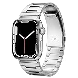 JSFOYUコンパチブル アップルウォッチ バンド 合金素材製 一体型 49mm 45mm 44mm 42mm 41mm 40mm 38mm