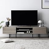 RASIK テレビ台 55型 対応 150cm幅 グレージュ ローボード ワイド 脚付き 収納 リビング TV台 木製 Stova ストーヴァ