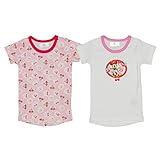 ディズニー女の子ミニーマウス綿100%フライス半袖肌着2枚組90cm:95cm (90cm)