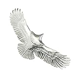 [OVER RAG] メンズ ネックレス ペンダント ペンダントヘッド 全銀中イーグル トップ フェザータイプ 原宿 イーグルタイプ イーグルフェザー イーグル オリジナル