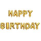 BOBORA Happy Birthday　文字 風船 「お誕生日おめでとうございます」　パーティー　５色　ブルー＆ローズ＆シルバー＆黄色い＆カラフル　アルファベット型