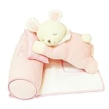 【Ani Mam Kids】ベビーまくら 調整可能 赤ちゃん 寝返り 安心 寝返り防止 向き癖対応 クッション 洗える 0-3歳 (うさぎピンク)