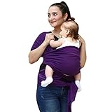 coodebearベビーラップコットンベビーキャリアスリングストレッチベビーホルダー授乳カバー カラー: パープル
