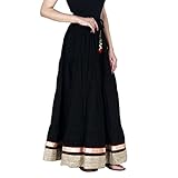 Cotton Party Wear Golden lace work long Skirt