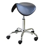 ルネセイコウ ブランチ サドル スツール ブラック／クロームメッキ BRS-4760