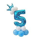 ebtoysホイルバルーン番号バルーンヘリウムMylar Balloons forベビーシャワーパーティーキッズ誕生日装飾 – 数5